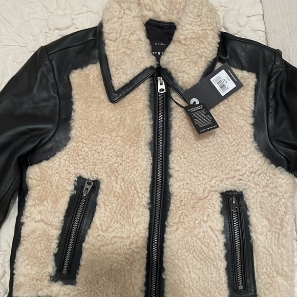 Lucky Brand Sherpa Genuine Leather Jacket Size XS - Picture 5 of 6
